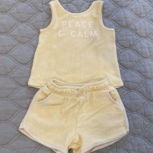 Zara terry cloth 2 piece